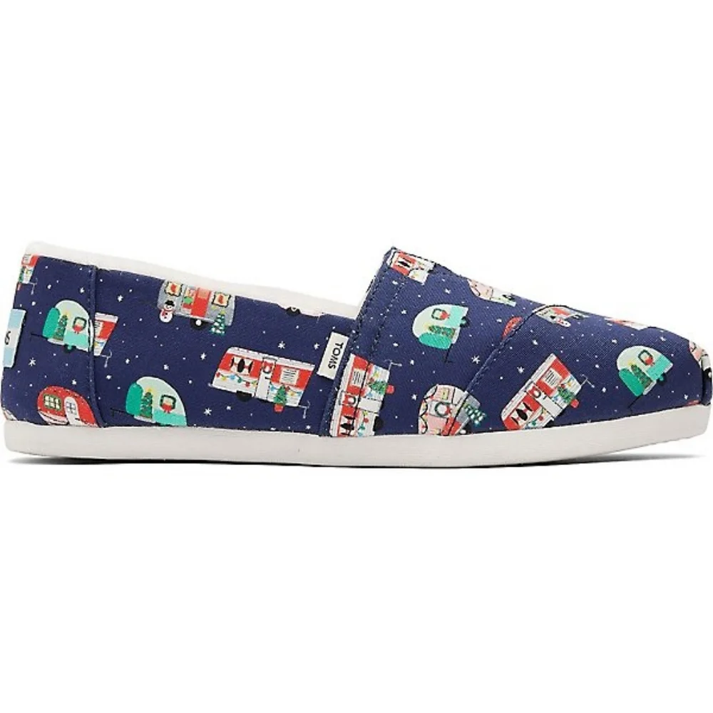 👣TOM'S 🌱ALPARGATA Paper Source Holiday Camper Fur Lined Espadrilles